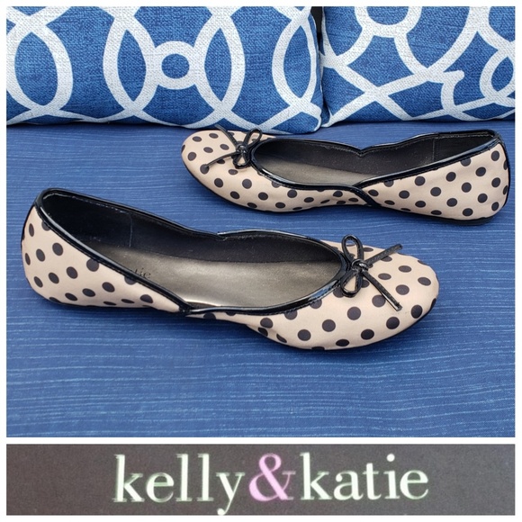 Kelly & Katie Shoes - Polka dot ballet flats tan black Kelly & Katie 7.5